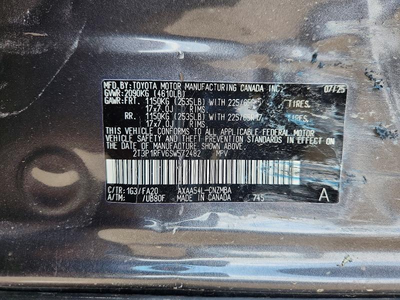 Aukcja sprzedaży 2025 Toyota Rav4, vin: 2T3P1RFV6SW572482, numer aukcji: 64372926