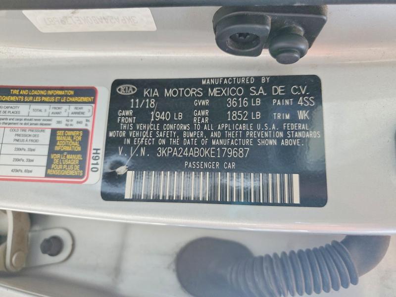 Aukcja sprzedaży 2019 Kia Rio, vin: 3KPA24AB0KE179687, numer aukcji: 65136646