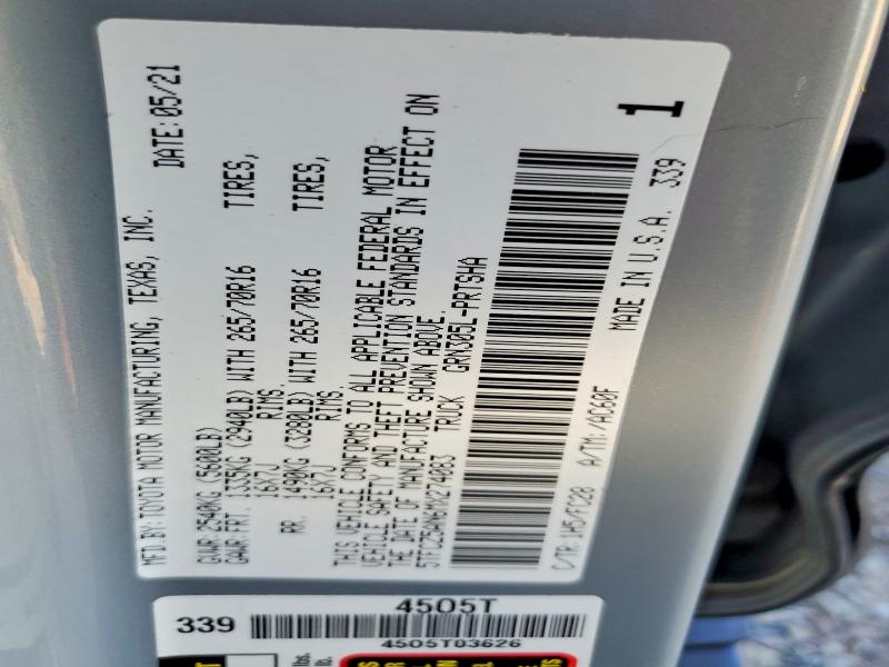 Aukcja sprzedaży 2021 Toyota Tacoma, vin: 5TFCZ5AN6MX274083, numer aukcji: 64064306
