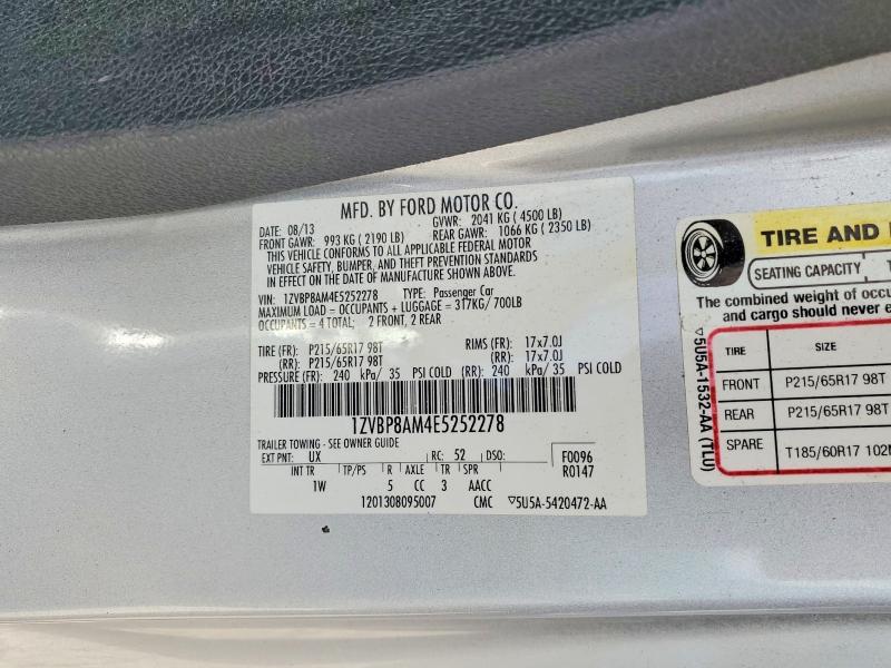 2014 Ford Mustang მანქანა იყიდება აუქციონზე, vin: 1ZVBP8AM4E5252278, აუქციონის ნომერი: 66416036