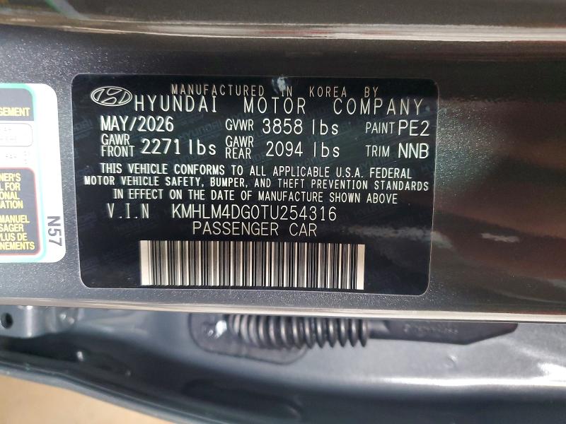 Aukcja sprzedaży 2026 Hyundai Elantra, vin: KMHLM4DG0TU254316, numer aukcji: 65308186