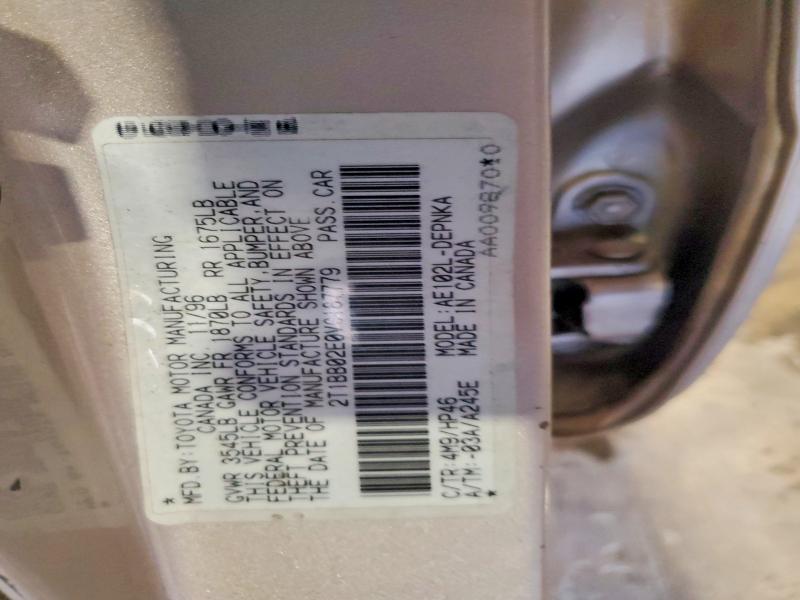 63582866 :رقم المزاد ، 2T1BB02E0VC187779 vin ، 1997 Toyota Corolla مزاد بيع