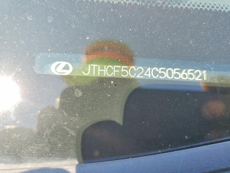 Aukcja sprzedaży 2012 Lexus Is, vin: JTHCF5C24C5056521, numer aukcji: 64675236