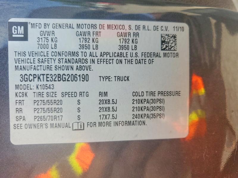 Aukcja sprzedaży 2011 Chevrolet Silverado, vin: 3GCPKTE32BG206190, numer aukcji: 65642386
