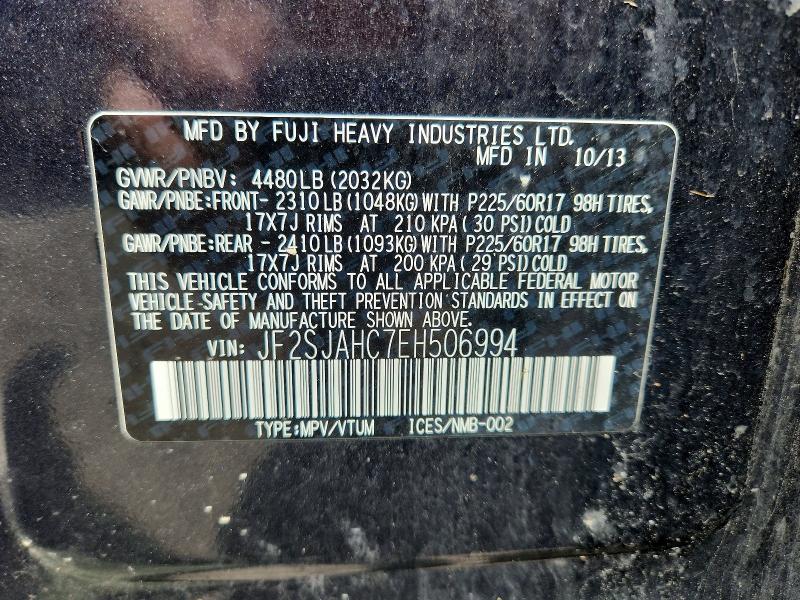 65204506 :رقم المزاد ، JF2SJAHC7EH506994 vin ، 2014 Subaru Forester مزاد بيع