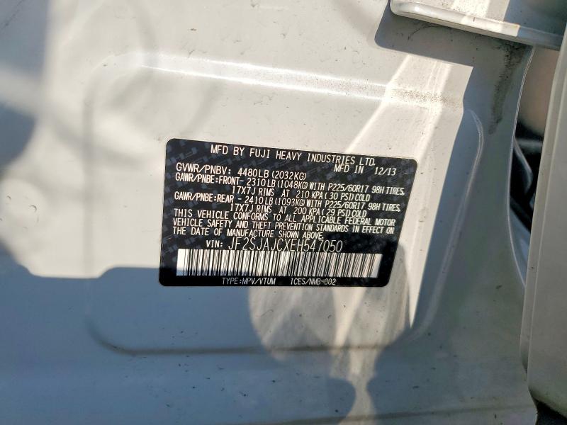 Aukcja sprzedaży 2014 Subaru Forester, vin: JF2SJAJCXEH547050, numer aukcji: 65676166