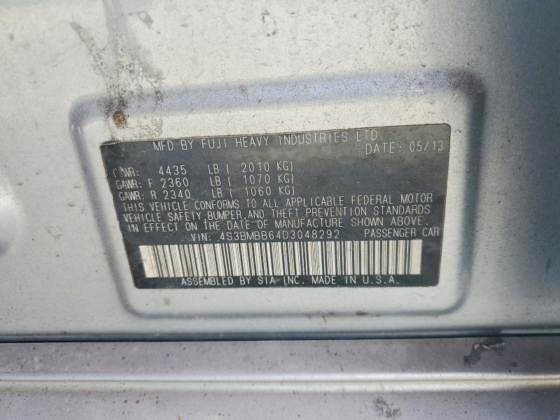 Продажа на аукционе авто 2013 Subaru Legacy, vin: 4S3BMBB64D3048292, номер лота: 64024426