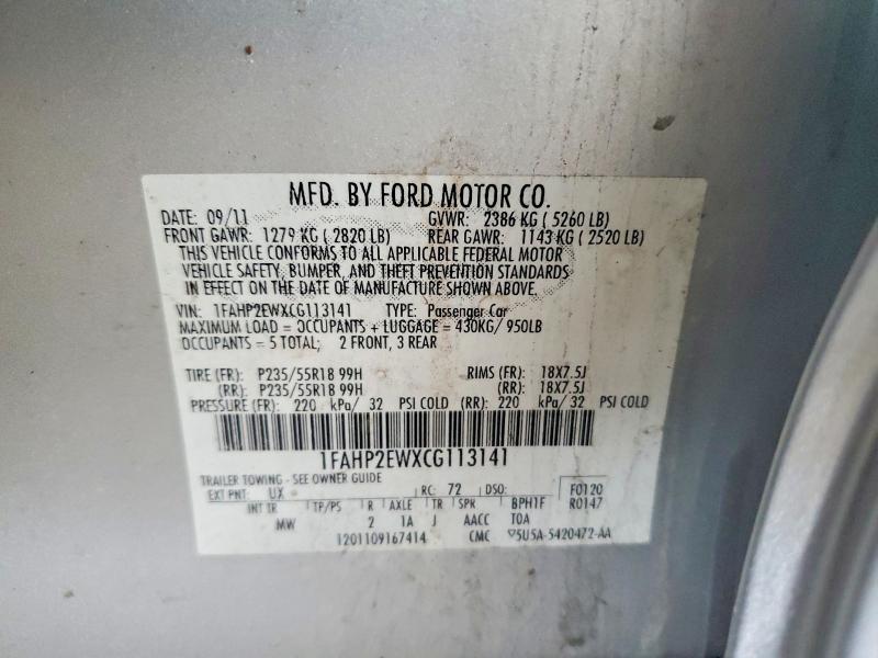 64422616 :رقم المزاد ، 1FAHP2EWXCG113141 vin ، 2012 Ford Taurus مزاد بيع