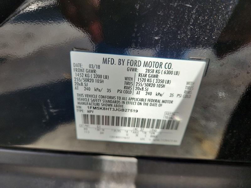 Продажа на аукционе авто 2018 Ford Explorer, vin: 1FM5K8HT3JGB27519, номер лота: 66188876