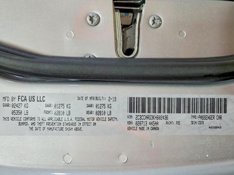 Aukcja sprzedaży 2019 Chrysler 300, vin: 2C3CCARG3KH602436, numer aukcji: 65914136