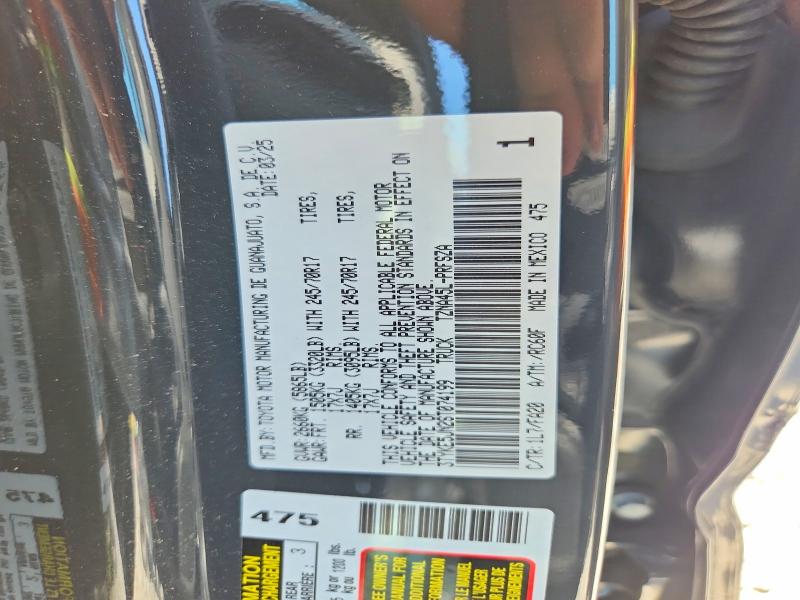 65333656 :رقم المزاد ، 3TYKE5JN2ST074199 vin ، 2025 Toyota Tacoma مزاد بيع
