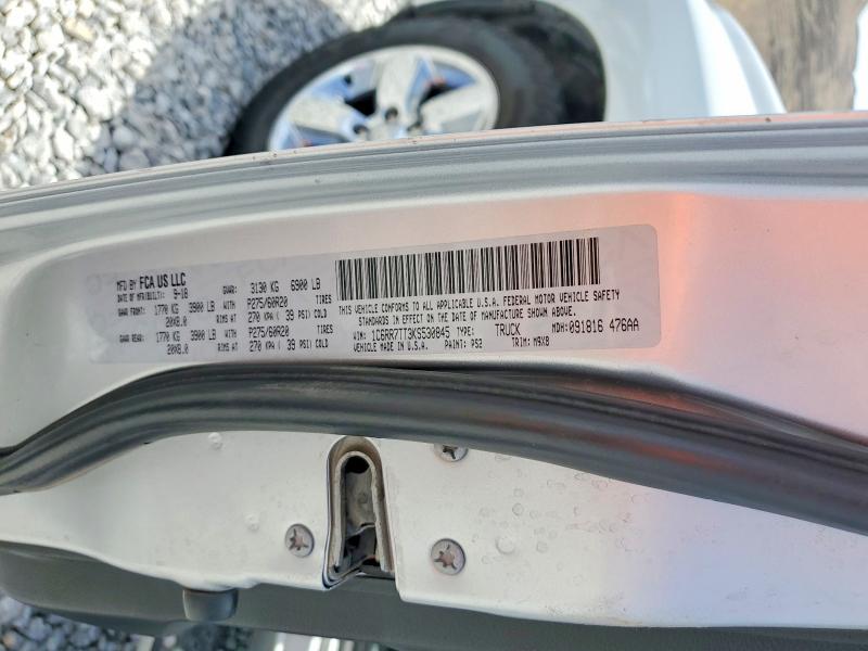 2019 Ram 1500 Classic მანქანა იყიდება აუქციონზე, vin: 1C6RR7TT3KS530845, აუქციონის ნომერი: 65878306