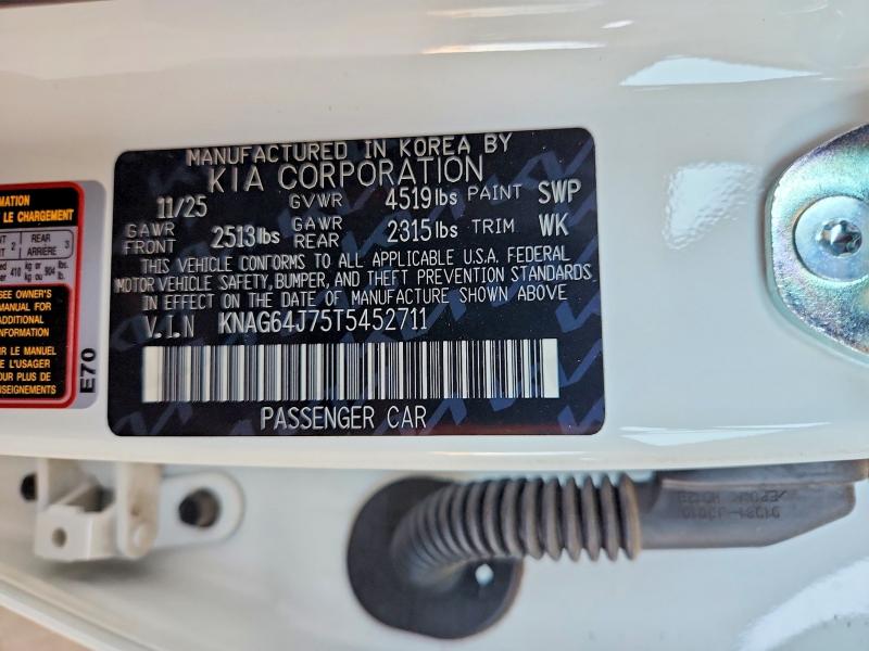 Продаж на аукціоні авто 2026 Kia K5, vin: KNAG64J75T5452711, номер лоту: 65050056
