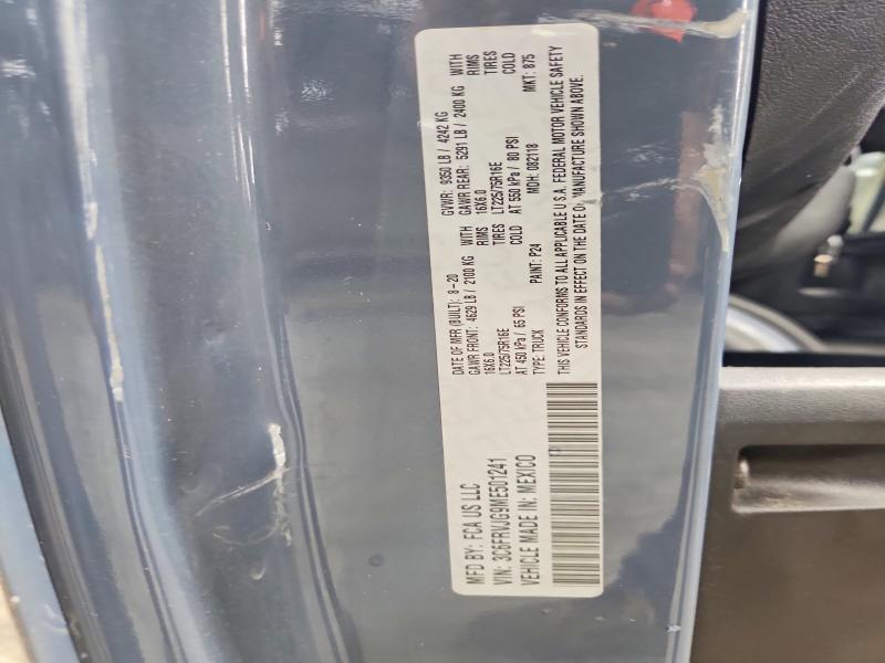 Продаж на аукціоні авто 2021 Ram Promaster 3500, vin: 3C6FRVJG9ME501241, номер лоту: 66549146