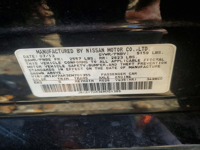 64993326 :رقم المزاد ، JN1AV7AR3EM701355 vin ، 2014 Infiniti Q50 Hybrid مزاد بيع