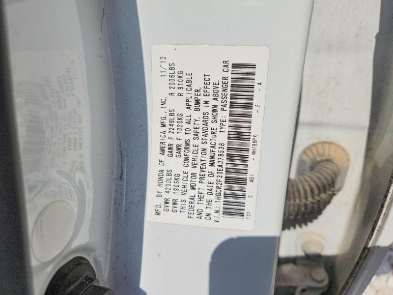Продажа на аукционе авто 2014 Honda Accord, vin: 1HGCR2F30EA078538, номер лота: 62286836