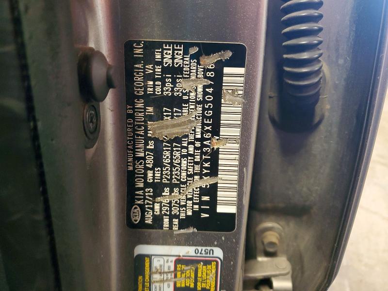 Aukcja sprzedaży 2014 Kia Sorento, vin: 5XYKT3A6XEG504786, numer aukcji: 67039026