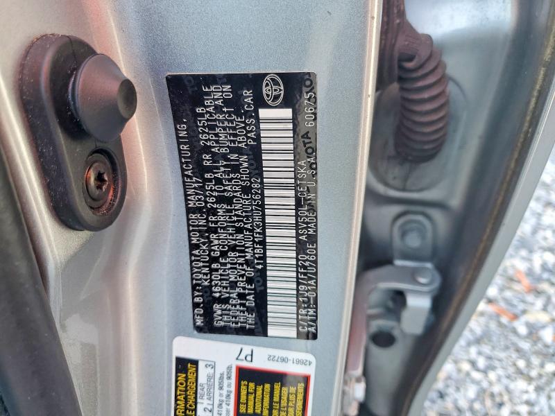 Aukcja sprzedaży 2017 Toyota Camry, vin: 4T1BF1FK3HU756282, numer aukcji: 62998396