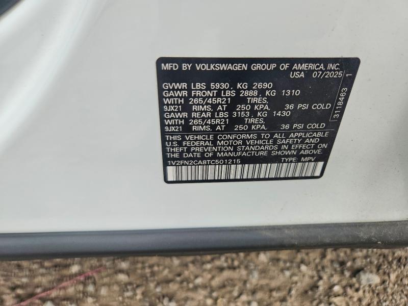 Продаж на аукціоні авто 2026 Volkswagen Atlas, vin: 1V2FN2CA8TC501215, номер лоту: 65900566