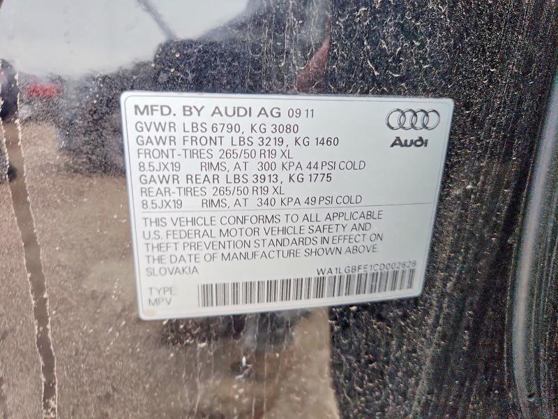Продажа на аукционе авто 2012 Audi Q7, vin: WA1LGBFE1CD002628, номер лота: 64283856