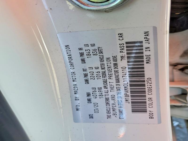 Aukcja sprzedaży 2020 Mazda 3, vin: JM1BPAMM0L1174110, numer aukcji: 65885186