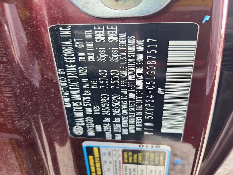 Aukcja sprzedaży 2020 Kia Telluride, vin: 5XYP34HC5LG087517, numer aukcji: 61688536