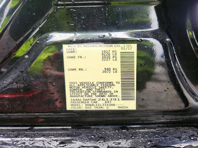 Продаж на аукціоні авто 2017 Nissan Altima, vin: 1N4AL3AP5HC261391, номер лоту: 63668666