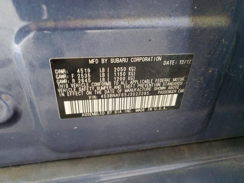 Aukcja sprzedaży 2018 Subaru Legacy, vin: 4S3BNAF65J3027285, numer aukcji: 66750586