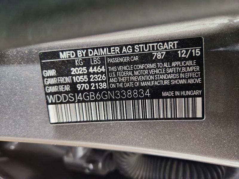 Aukcja sprzedaży 2016 Mercedes-benz Cla, vin: WDDSJ4GB6GN338834, numer aukcji: 66138736