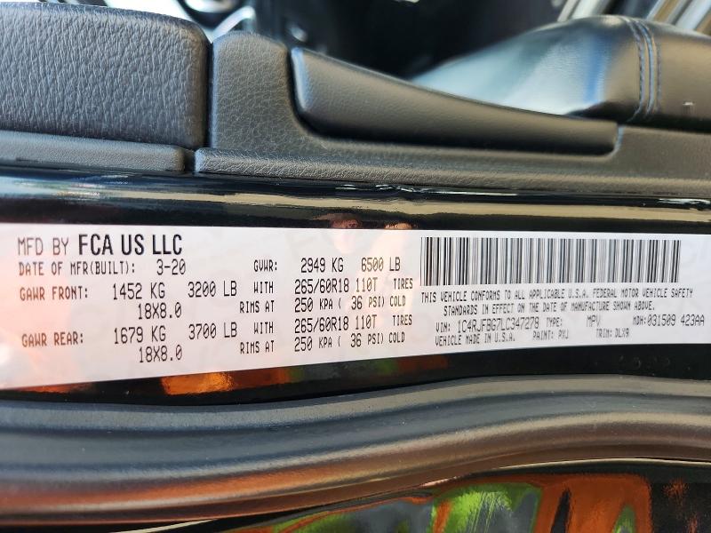 Продаж на аукціоні авто 2020 Jeep Grand Cherokee, vin: 1C4RJFBG7LC347278, номер лоту: 63354396