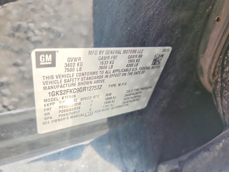 Продаж на аукціоні авто 2016 Gmc Yukon Xl, vin: 1GKS2FKC9GR127532, номер лоту: 64760866