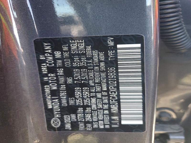 2023 Hyundai Tucson მანქანა იყიდება აუქციონზე, vin: KM8JFCAEXPU219836, აუქციონის ნომერი: 65166026