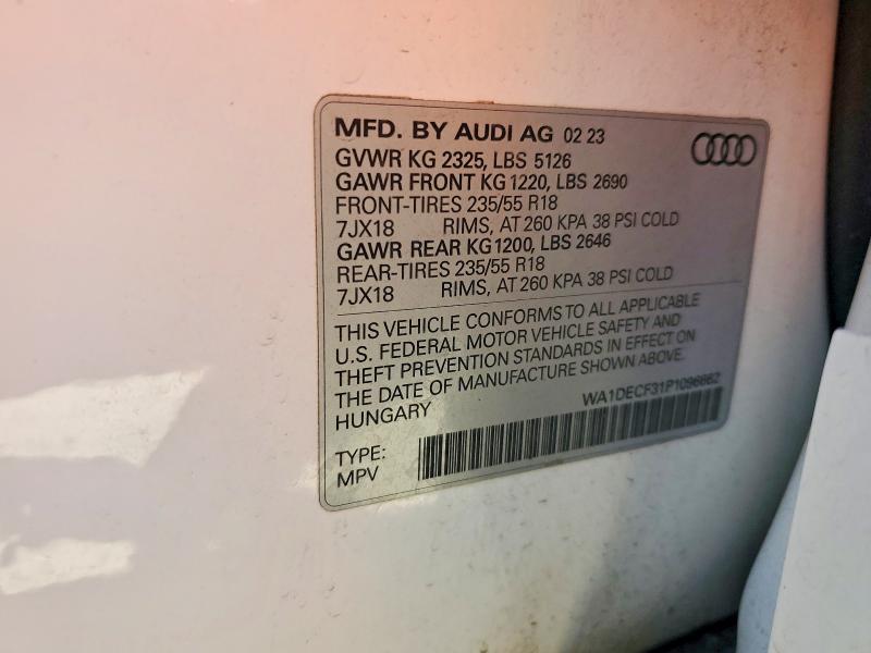 Aukcja sprzedaży 2023 Audi Q3, vin: WA1DECF31P1096662, numer aukcji: 63670916