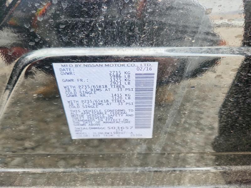 Aukcja sprzedaży 2016 Infiniti Qx60, vin: 5N1AL0MM6GC503657, numer aukcji: 64697946