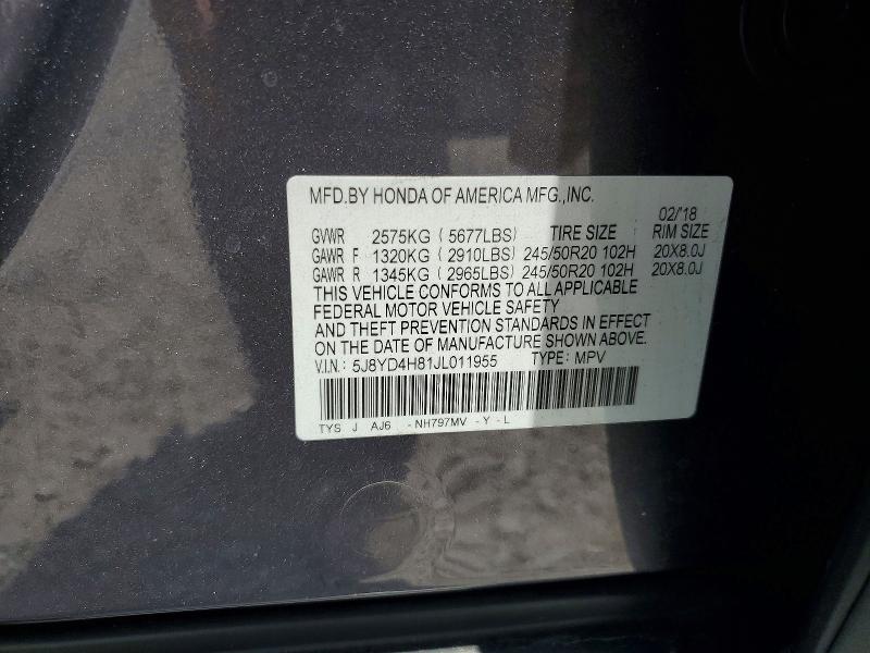 Продаж на аукціоні авто 2018 Acura Mdx, vin: 5J8YD4H81JL011955, номер лоту: 65368576