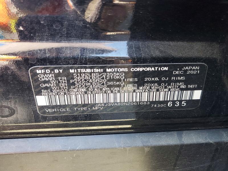 Продажа на аукционе авто 2022 Mitsubishi Outlander, vin: JA4J3VA82NZ061683, номер лота: 65033916
