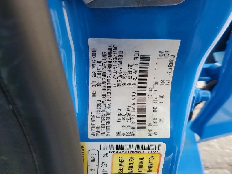 Aukcja sprzedaży 2016 Ford Focus, vin: WF0DP3TH9G4117107, numer aukcji: 64143306