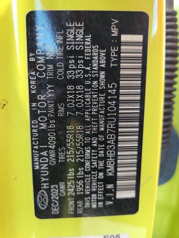 2024 Hyundai Kona მანქანა იყიდება აუქციონზე, vin: KM8HB3AB7RU104145, აუქციონის ნომერი: 63817966