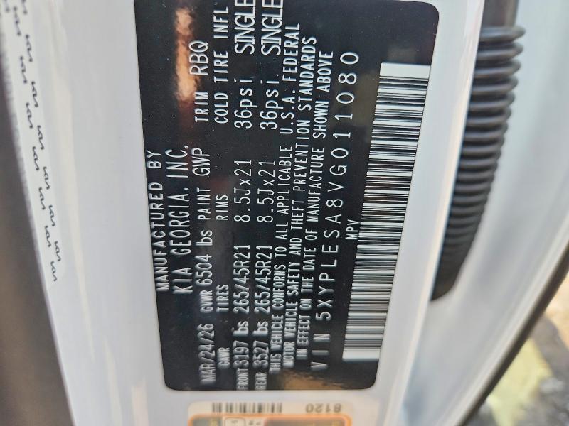 2027 Kia Telluride Hybrid მანქანა იყიდება აუქციონზე, vin: 5XYPLESA8VG011080, აუქციონის ნომერი: 66633906