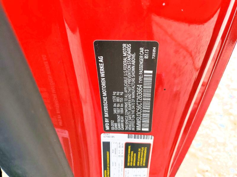 Продажа на аукционе авто 2012 Mini Cooper, vin: WMWSU3C56CT263664, номер лота: 66082736