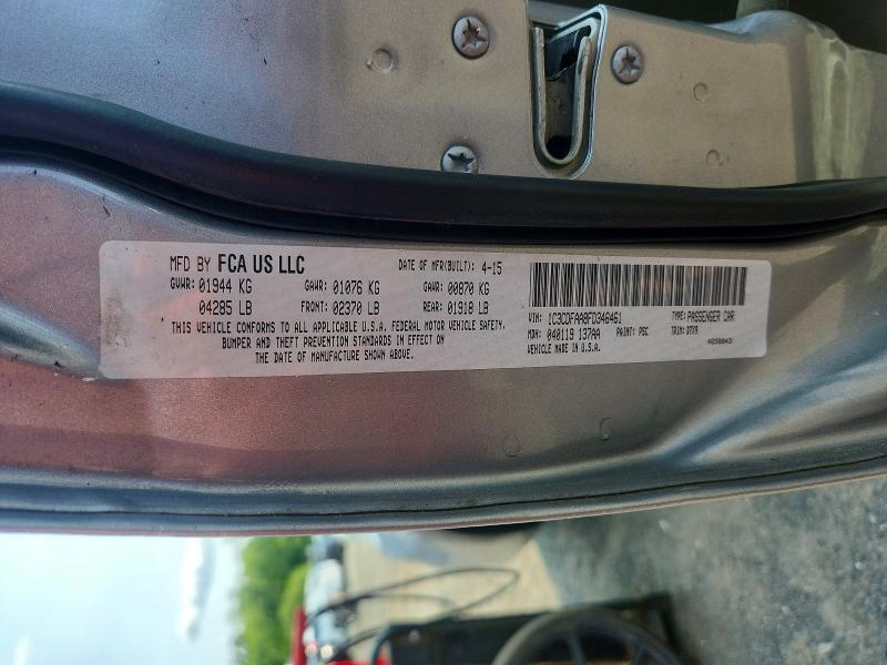 64588326 :رقم المزاد ، 1C3CDFAA8FD346461 vin ، 2015 Dodge Dart مزاد بيع
