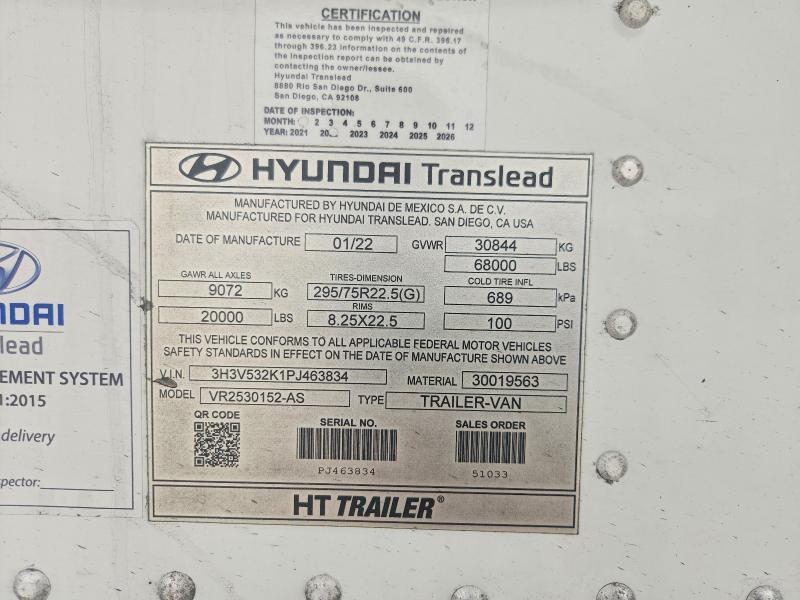 Aukcja sprzedaży 2023 Hyundai Unknown, vin: 3H3V532K1PJ463834, numer aukcji: 63464116
