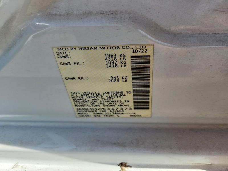 2023 Nissan Altima მანქანა იყიდება აუქციონზე, vin: 1N4BL4EV2PN317373, აუქციონის ნომერი: 66121886