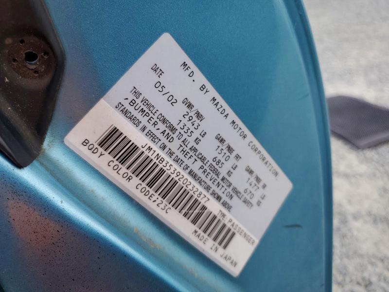 65232156 :رقم المزاد ، JM1NB353920232877 vin ، 2002 Mazda Mx-5 Miata مزاد بيع