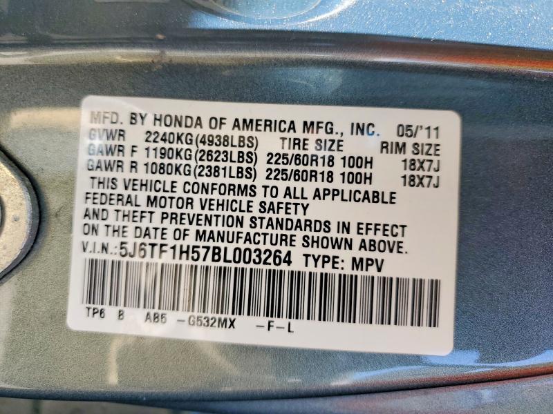 Продаж на аукціоні авто 2011 Honda Accord Crosstour, vin: 5J6TF1H57BL003264, номер лоту: 63431616