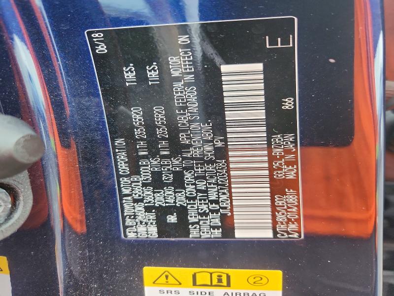 2018 Lexus Rx 350 მანქანა იყიდება აუქციონზე, vin: JTJBZMCA7J2034384, აუქციონის ნომერი: 64094676