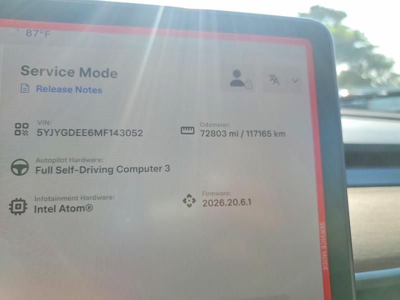 Aukcja sprzedaży 2021 Tesla Model Y, vin: 5YJYGDEE6MF143052, numer aukcji: 63800946