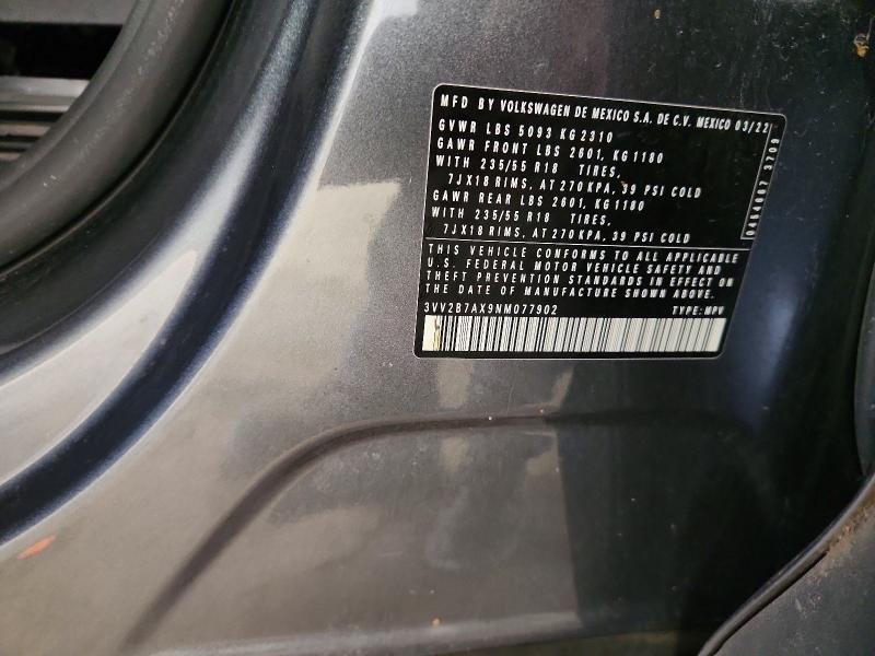 65050576 :رقم المزاد ، 3VV2B7AX9NM077902 vin ، 2022 Volkswagen Tiguan مزاد بيع