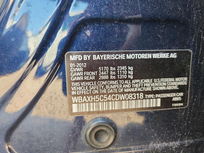 Aukcja sprzedaży 2012 Bmw 528, vin: WBAXH5C54CDW08318, numer aukcji: 63340526