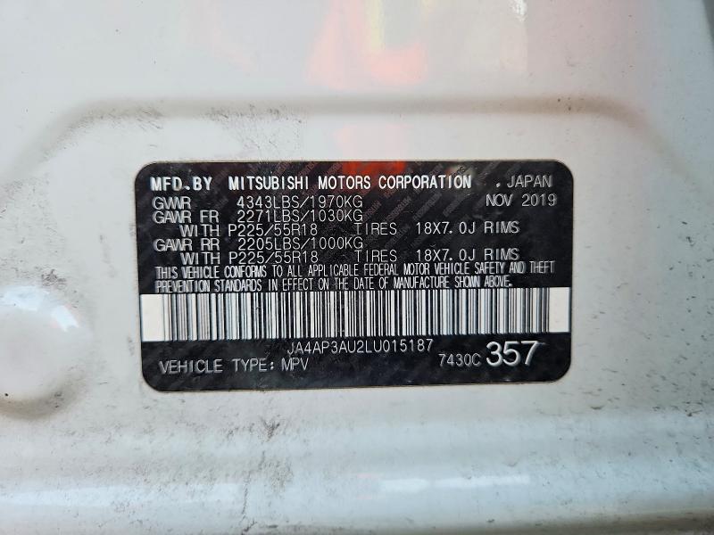 Aukcja sprzedaży 2020 Mitsubishi Outlander Sport, vin: JA4AP3AU2LU015187, numer aukcji: 61452116